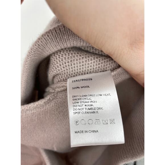 Nap Pants Womens OS Wool Flared Wide Leg Pink Pull On Elastic Waist Knit - Picture 6 of 6